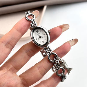 Chic Oval Dial Ladies <b>Watch</b> Retro Inspired Minimal Luxury Quartz Timepiece - Product Image 3