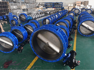 Vanne papillon manuelle à turbine, bride en PTFE, caoutchouc, PVC, acier inoxydable, joint rigide, DN25-1200, <span class=keywords><strong>disque</strong></span> en acier inoxydable 304, vanne papillon - Product Image 5