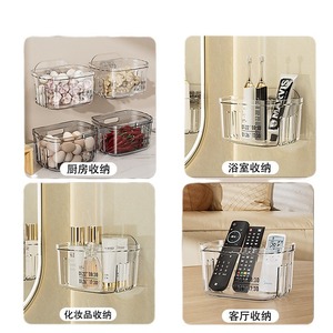 Panier de rangement mural transparent Joeman pour cuisine, sans perçage, pour épices, légumes et ustensiles - Product Image 2