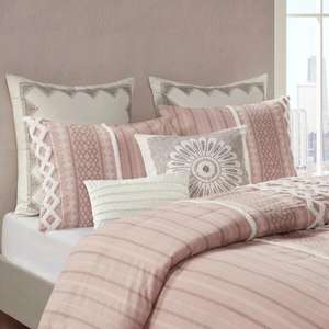 Ensemble <span class=keywords><strong>de</strong></span> couettes en polyester chenille imprimé en coton The Curated Nomad Clementina - Product Image 4