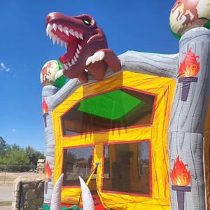 Kustom dinosaurus bouncing House balon PVC komersial Bouncer air Jumper Jurassic bertema Dino Castle untuk anak-anak - Product Image 4