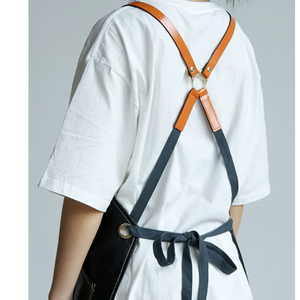 Tabliers de maison en cuir PU imperméable cuisine vaisselle vêtements de travail tabliers Restaurant tablier de jardin - Product Image 4