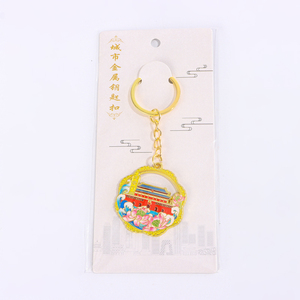 Portachiavi in Metallo di Alta Qualità Ispirato alla Città Proibita con Cornice Floreale per <span class=keywords><strong>Accessori</strong></span> a Tema Patrimoniale ed Eventi di Scambio Culturale - Product Image 3