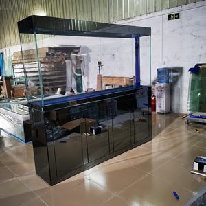 수족관 및 액세서리를위한 캐비닛 대형 사무실 및 거실 화면 하단 필터가있는 흰색 유리 어항 - Product Image 3