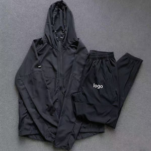 卸売軽量防風サッカー ジャケットセット 通気性のある屋外トレーニング カスタムロゴ入りサッカー ジャケットセット フットボールジャケット - Product Image 3