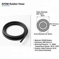 Tuyau d'air en caoutchouc EPDM dur personnalisé de 6 mm, 90A Shore, tube pneumatique industriel, tuyau flexible haute pression, prix fabricant