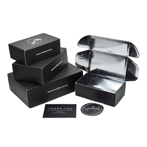 Boîte postale noire argentée avec logo personnalisé en gros pour les cadeaux d'<span class=keywords><strong>abonnement</strong></span> <span class=keywords><strong>mensuel</strong></span> Boîtes postales avec logo Emballage Boîte d'expédition - Product Image 3