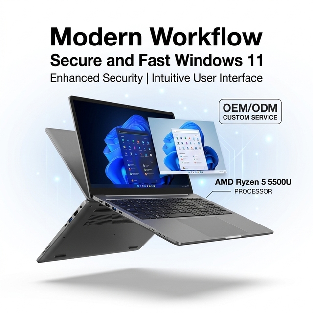 The A15Pro with a 15.6" IPS Screen 5500U Processor Full-function Type-C Interface and a One-year Warranty with Business Laptops