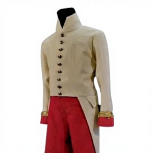Manteau d'hiver vintage pour homme en laine polaire longue, col montant, simple boutonnage, tricoté, avec logo personnalisé - Product Image 2