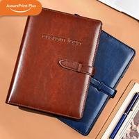Libreta Personalizada Vintage Recargable con Anillas, Cubierta de Cuero PU/PVC, Cierre Magnético con Hebilla, para Oficina, Regalo Corporativo