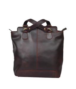 Sac à bandoulière en cuir véritable imperméable style vintage avec œillets métalliques pour femme – Sacs fourre-tout de luxe de haute qualité pour créateurs - Product Image 1