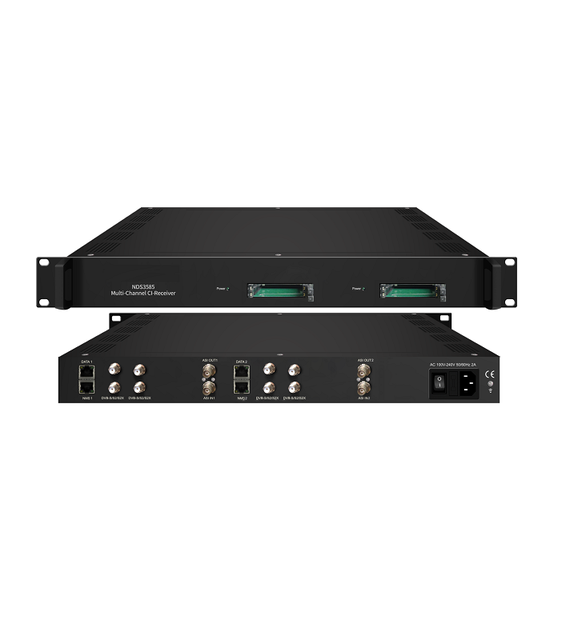 Telelink TL-3585 4 Tuner Input IRD Receiver CAM for Radio & TV Broadcasting Compatible with DVB-S2 S2X DVB-C ISDB-T ATSC