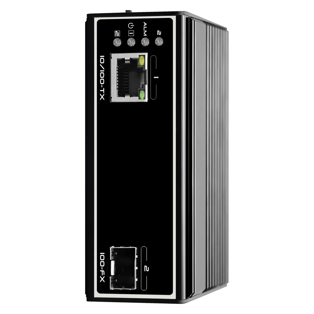 Precio barato de fábrica antiestático 2 puertos industrial 100M interruptor POE 10/100M RJ45 100M puerto óptico de enlace ascendente interruptor de red SFP