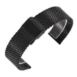 <span class=keywords><strong>Bracelet</strong></span> de montre universel en maille milanaise 18mm 20mm 22mm 24mm en acier inoxydable avec boucle magnétique pour hommes et femmes - Product Image 6