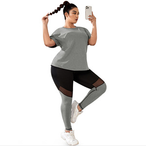 ชุดกีฬาผู้หญิงสองชิ้นแห้งเร็วระบายอากาศได้ดีชุดเล่นโยคะออกกำลังกายยกกระชับสะโพกสำหรับฤดูร้อน - Product Image 2