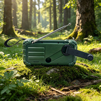 Tragbares Outdoor 10000mAh Solar- und Handkurbel-Notfallradio aus Kunststoff mit Digital DAB+/AM/FM und Taschenlampe für SOS-Notfälle