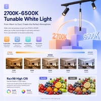 Spot lumineux linéaire LED intelligent à rail magnétique Matter Thread JINK Glide Series, contrôle par application domestique, 2700K-6500K, CRI98