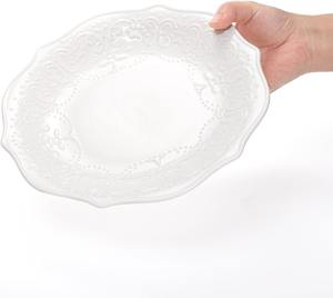 Platos de Porcelana Personalizados, Platos para Ensalada, Platos Blancos para Servir Postres, Platos de Cocina, Aptos para Lavavajillas y Microondas, Ideales para Fiestas Familiares - Product Image 4