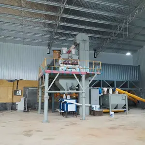 Automatic tile adhesive ready mix dry plaster mortar skim coat powder plant production line dry mix mortar machine