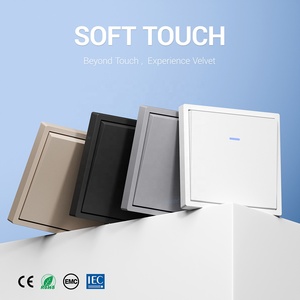 Interruptor de pared estándar europeo de 1 vía con indicador LED, interruptor táctil suave, PC ignífugo V-0, contacto plateado, 10A 250V, CE EMC - Product Image 5