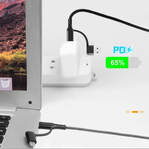 สินค้าพร้อมส่ง20V 3A 4 in 1 USB Type C สาย PD 65W ชาร์จเร็วสำหรับ <span class=keywords><strong>iPhone</strong></span> สำหรับ Samsung สำหรับสายชาร์จเร็ว - Product Image 6
