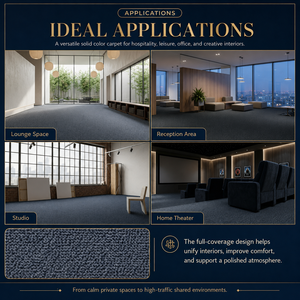 Solid Colors <b>Carpet</b> Wall to Wall Hotel <b>Carpet</b> Modern Style Low Pile Tufted Stain Resistant Commercial Office Use - Product Image 2