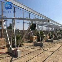 Système de montage au sol pour poteaux solaires à production rapide, structure de fondation au sol galvanisée à chaud, support au sol durable