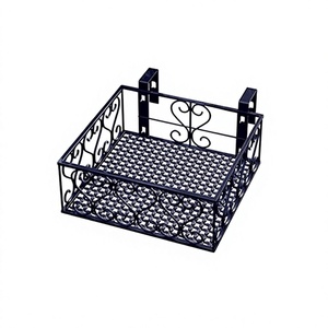 Support mural en fer noir pour plantes, pour décoration intérieure et extérieure, support pour pots de fleurs - Product Image 1