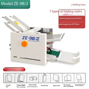 Machine à plier le papier réglable avec cadre en tôle métallique pour l'insertion de livrets et le pliage d'instructions - Product Image 2