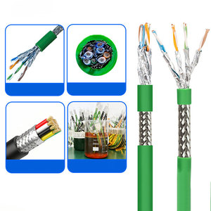 สายเคเบิลอีเธอร์เน็ตอุตสาหกรรม Cat6a แบบยืดหยุ่นสูง ป้องกันสองชั้น SFTP สำหรับรางลากสาย ทนน้ำมัน รองรับกิกะบิต 10Gbps - Product Image 2