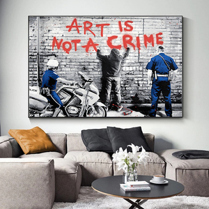 <span class=keywords><strong>Banksy</strong></span> J'AIME RÊVER <span class=keywords><strong>Art</strong></span> mural <span class=keywords><strong>pop</strong></span> de rue Graffiti Image et affiches Peinture sur toile pour la décoration de la maison Cuadros Décoration de chambre - Product Image 2
