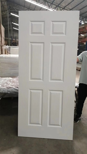Panel de Puerta Interior de MDF Moldeado con Acabado <span class=keywords><strong>en</strong></span> Madera Pintada de Blanco, Diseño Moderno, Panel de Puerta Interior Moldeado con Imprimación Blanca - Product Image 4