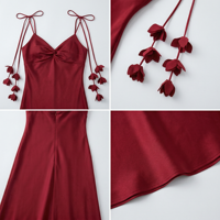 Robe longue élégante en satin bordeaux, design original SHENGFU, avec un devant torsadé, robe de soirée de luxe pour femmes, OEM