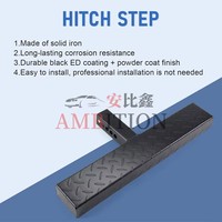 AMBITION Nouveau marchepied de remorquage en acier au carbone de haute qualité, antidérapant et antirouille, compatible avec récepteur de 2 pouces, longueur 23,5 pouces, capacité de charge 500 kg