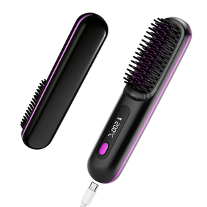 Nouvelle Brosse Lissante Chauffante Sans Fil Tendance, Portable, Mini, Anti-Statique, Chauffage Rapide, Pour la Maison et les Voyages - Product Image 1