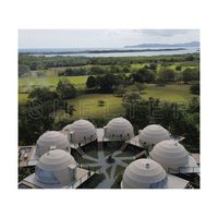 Dôme géodésique de luxe Dôme igloo de tente résistant à l'hiver pour le glamping en plein air
