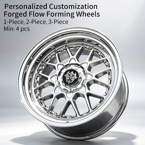 Jantes en alliage FLowtone Wheels BB <span class=keywords><strong>Sport</strong></span> Deep Dish 5x112/120 18 pouces chromées avec rivets pour F15 E70 G01 CLA CLS - Product Image 2