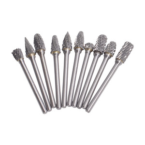 Factory Direct 10-Piece Set 3*6mm Double-Textured Tungsten Carbide Grinding Head Carbide Rotary Electric <b>Drill</b> <b>Polishing</b> Tools - Product Image 1