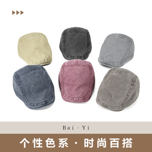 Casquette en Denim lavé de style japonais, noire, respirante, pare-soleil, chapeau de baseball pour hommes et femmes, vêtements d'été en plein air - Product Image 2