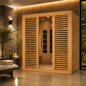 HG 2 Person Indoor Infrared Dry Room with <b>LED</b> Ambient <b>Lighting</b>, Oxygen <b>Bar</b> and Easy Assembly - Product Image 1