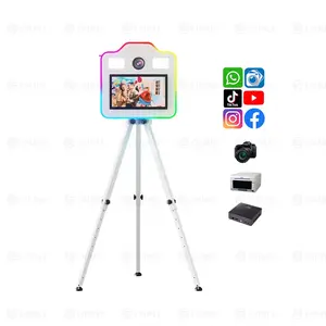 Party Photo Booth Machine With Printer Stand Kiosk 15.6 Inch Lcd Touch Screen Monitor DSLR Photobooth Selfie Camera Photo Booth