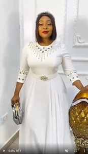 Nouvelle robe de soirée en mousseline de soie de style décontracté tendance 2025 de haute qualité, nouvelle robe <span class=keywords><strong>grande</strong></span> <span class=keywords><strong>taille</strong></span>, robe plissée africaine de <span class=keywords><strong>grande</strong></span> <span class=keywords><strong>taille</strong></span> - Product Image 5