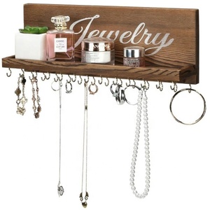 2026 OEM <strong>Wood</strong> Jewelry <strong>Shelf</strong> <strong>Dark</strong> Brown BurnWood Jewelry <strong>Shelf</strong> t <strong>Wood</strong> Jewelry <strong>Shelf</strong> W/ Cursive Writing - Product Image 4
