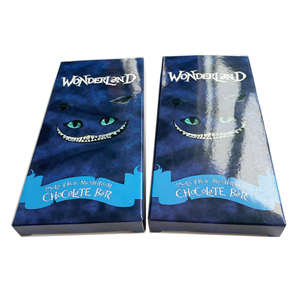 Schwarzer Druck Benutzer definierte Informationen Gedruckte glänzende glänzende Box Lebensmittel verpackung Karten box Schokoriegel Papier verpackungs box