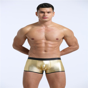 Hombres Sexy <span class=keywords><strong>de</strong></span> oro <span class=keywords><strong>de</strong></span> imitación <span class=keywords><strong>de</strong></span> cuero <span class=keywords><strong>de</strong></span> noche ropa interior club <span class=keywords><strong>de</strong></span> hombres calzoncillos y calzoncillos - Product Image 2