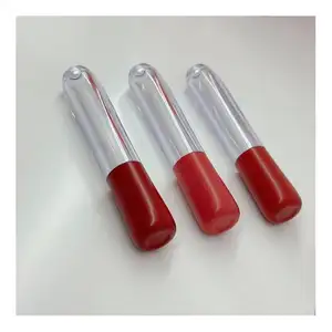 립글로스 튜브 핸드 로션 용기 투명 병 용기 립스틱 뚜껑이있는 립글로스 튜브 손전등 및 거울
