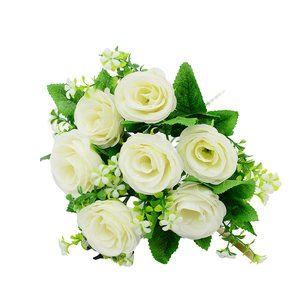 Venta al por mayor <span class=keywords><strong>rosas</strong></span> artificiales decoración flor artificial pequeños Ramos fiesta en casa boda decoración <span class=keywords><strong>rosas</strong></span> flores ramo <span class=keywords><strong>de</strong></span> novia - Product Image 2
