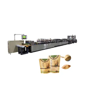 Machine de fabrication de sacs en papier kaki alimentation Allemagne machines à produits manuelles poignée de paquet de collage de croissance complète pincée cuite seconde