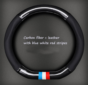 D forma cubierta del <span class=keywords><strong>volante</strong></span> del coche <span class=keywords><strong>con</strong></span> cuero artificial - Product Image 1