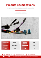 Câble de faisceau de lampe pour vélo électrique H42 E00145, assemblage, conducteur en cuivre isolé en PVC, IP66 pour automobile, appareil électroménager, électronique
